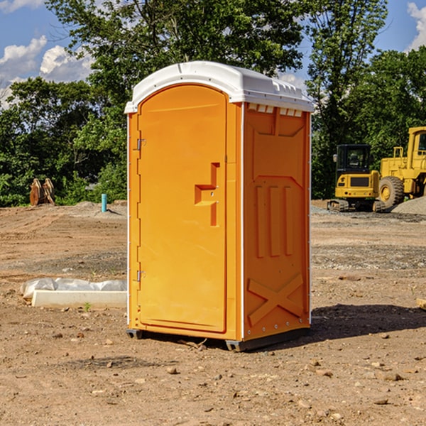 how often are the portable restrooms cleaned and serviced during a rental period in Denver Indiana